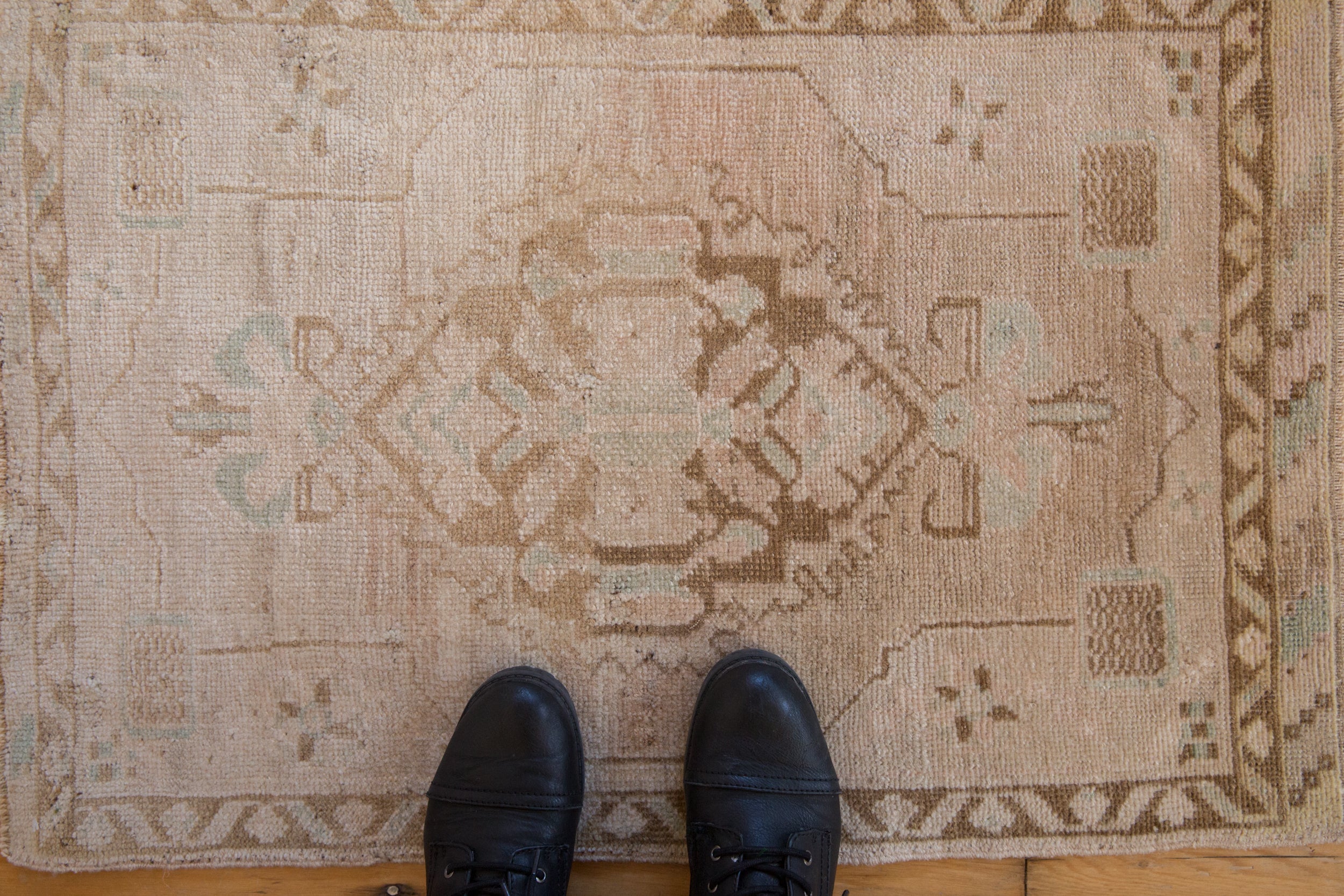 2x3 Vintage Distressed Oushak Rug Mat // ONH Item 9618 Image 1