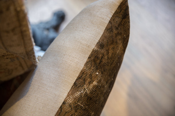 Reclaimed Antique Persian Rug Fragment Bed Lumbar Pillow // ONH Item 9621 Image 8