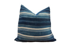 Indigo African Textile Throw Pillow // ONH Item 9625