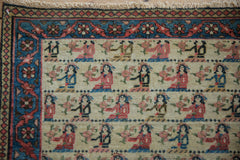 1.5x2.5 Vintage Bagface Northwest Persian Rug Mat // ONH Item 9631 Image 3