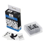 Vintage style Cinema Lightbox Wilderness Pack box, loose character tiles and bird symbol.