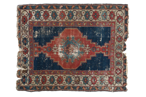 4x5 Antique Shirvan Square Rug // ONH Item 9665