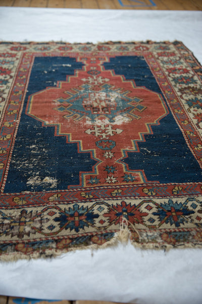 4x5 Antique Shirvan Square Rug // ONH Item 9665 Image 6