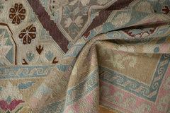 RESERVED 6.5x11.5 Vintage Distressed Turkish Soumac Design Carpet // ONH Item 9675 Image 12