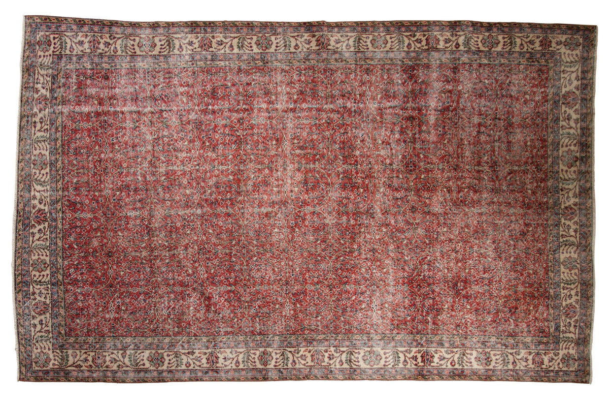 7.5x11.5 Vintage Distressed Sparta Carpet // ONH Item 9682