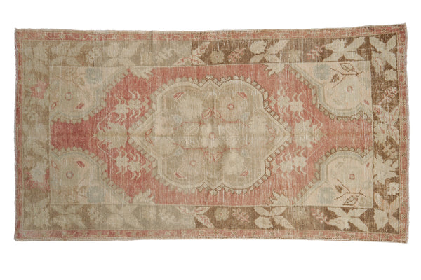 3x5.5 Vintage Distressed Oushak Rug // ONH Item 9693