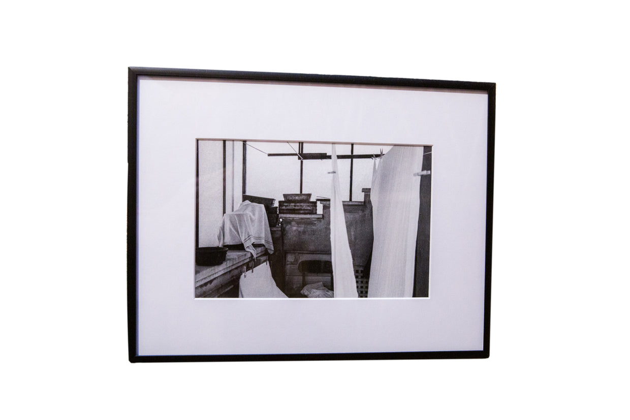 The Linens Framed Black and White Photograph // ONH Item 9719