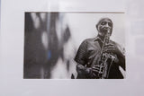 The Sax Man giclee print shown in its entirety within a clean white mat.