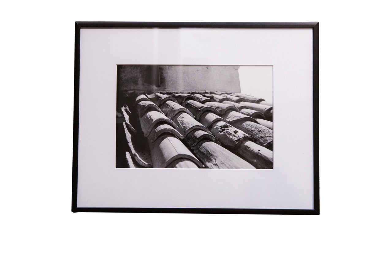 The Terracotta Framed Roof Black and White Photograph // ONH Item 9723