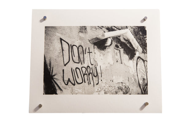 Don't Worry, Prayers Black and White Photograph // ONH Item 9730