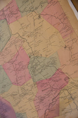 Antique 1860s Bedford Katonah NY Map // ONH Item 9742 Image 3