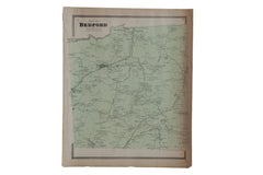 Antique 1860s Bedford Katonah NY Map // ONH Item 9743