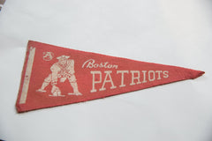 Vintage Boston Patriots Felt Flag Pennant // ONH Item 9746 Image 1