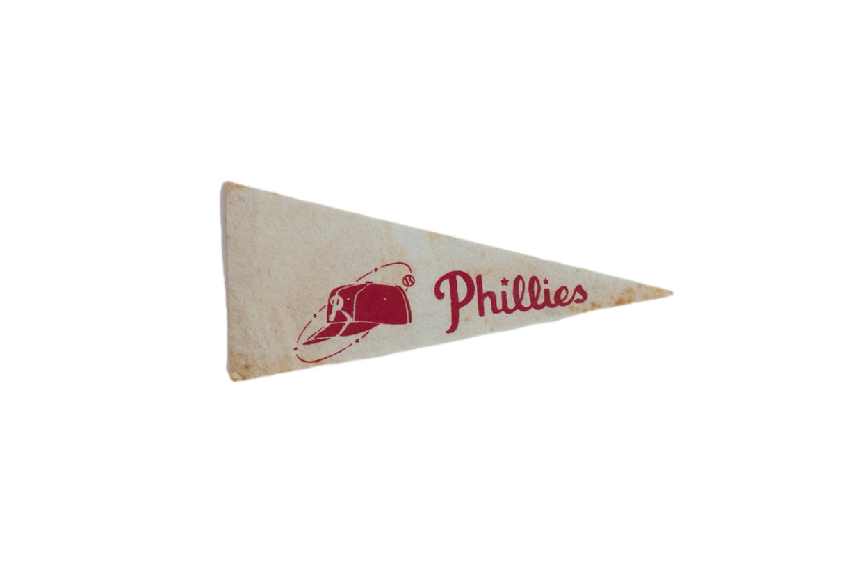 Vintage Phillies Felt Flag Pennant // ONH Item 9756