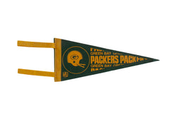 Vintage Green Bay Packers Felt Flag Pennant // ONH Item 9765