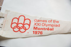 Vintage Olympiad Games Montreal 1976 Felt Flag Pennant // ONH Item 9774 Image 1