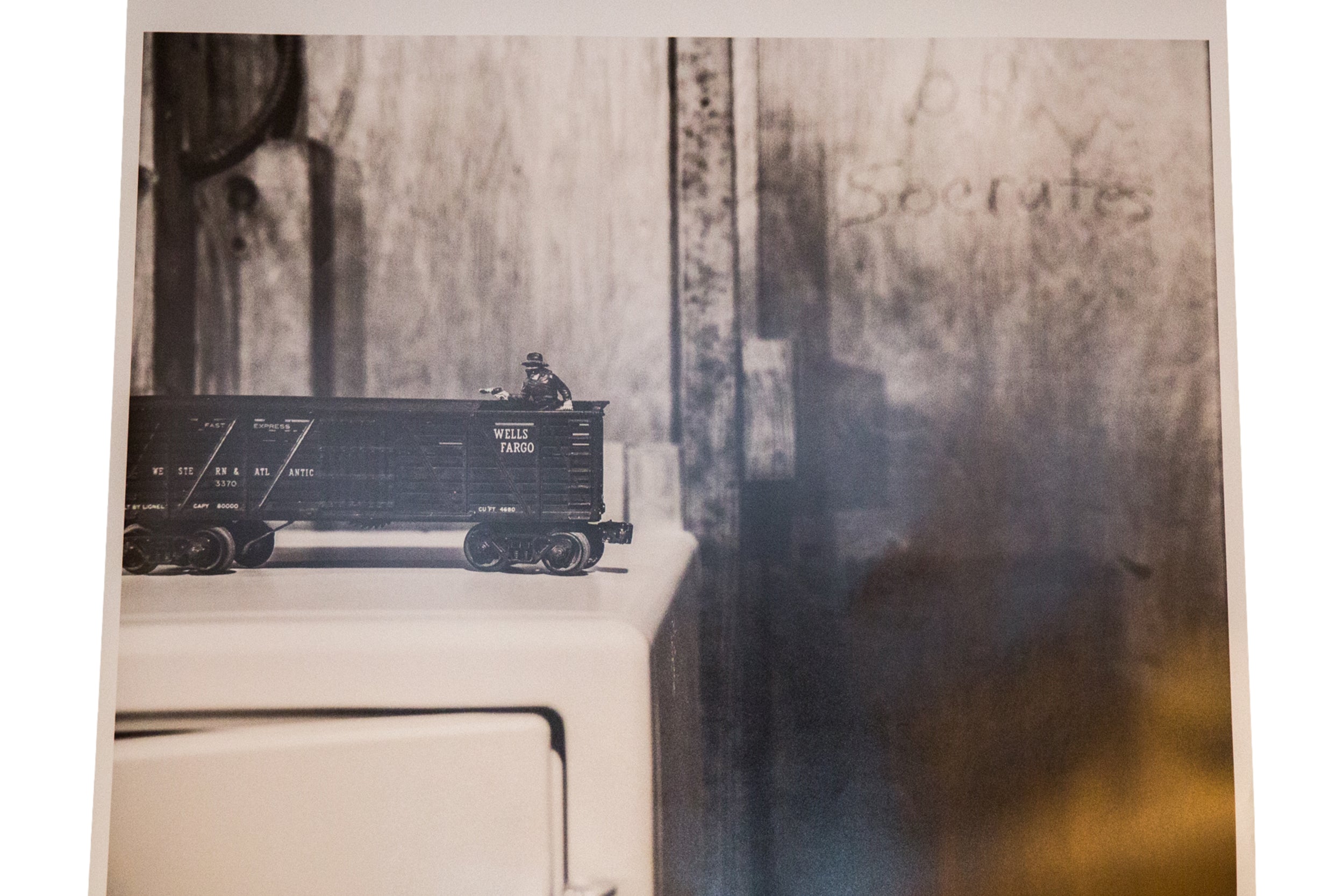 Wells Fargo Cowboy Extra Large Black and White Photograph Print // ONH Item 9789 Image 1