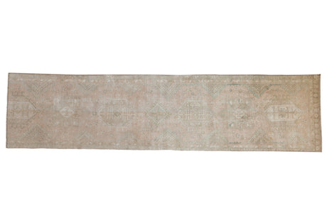 3x11.5 Vintage Distressed Fragment Karaja Rug Runner // ONH Item 9795