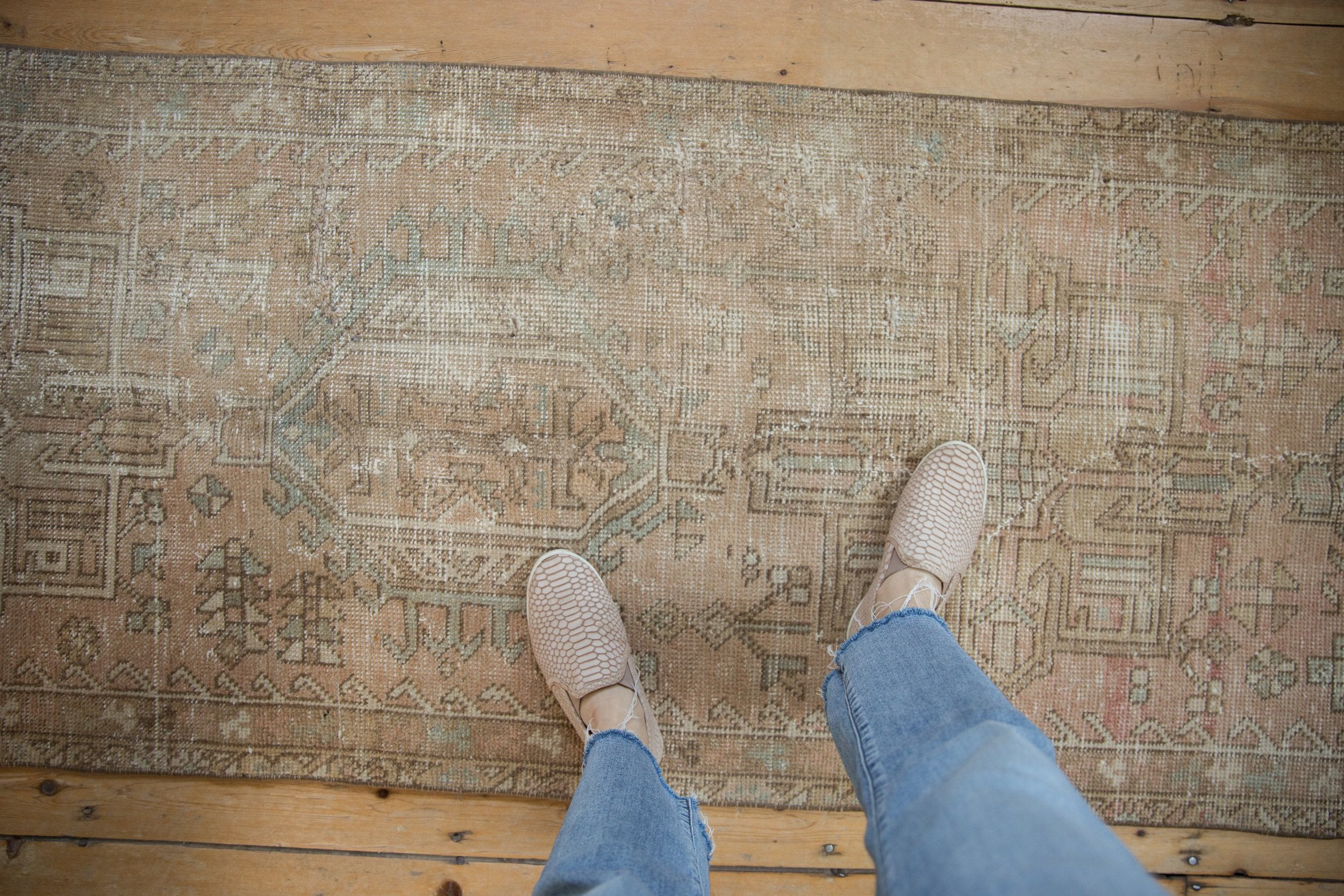 2.5x12.5 Vintage Distressed Karaja Rug Runner // ONH Item 9796 Image 1