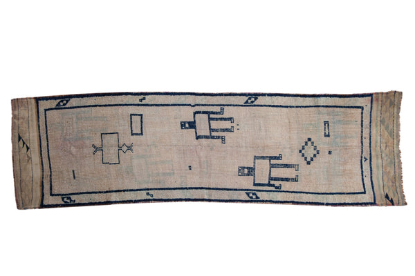 RESERVED 3x10 Vintage Distressed Overdyed Oushak Rug Runner // ONH Item 9802