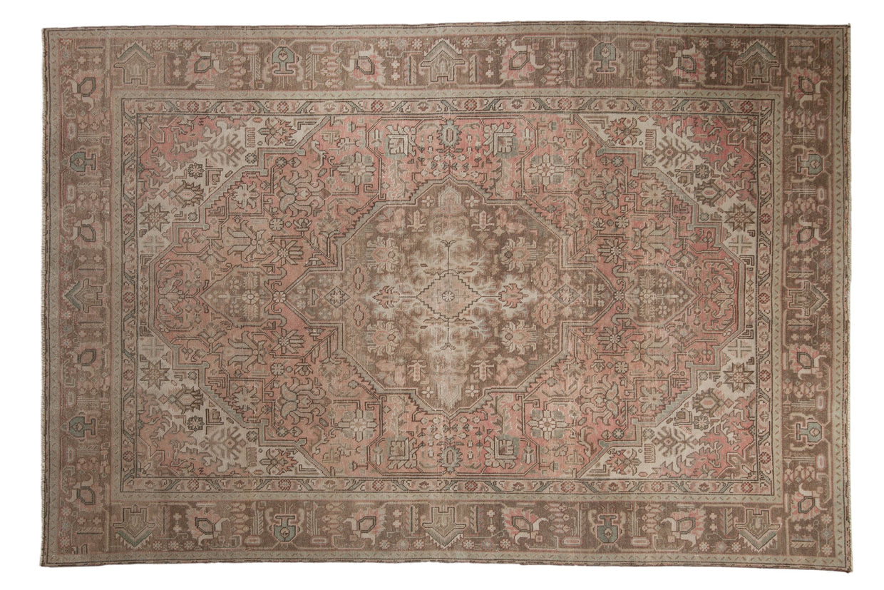 6x9 Vintage Distressed Tabriz Carpet // ONH Item 9803