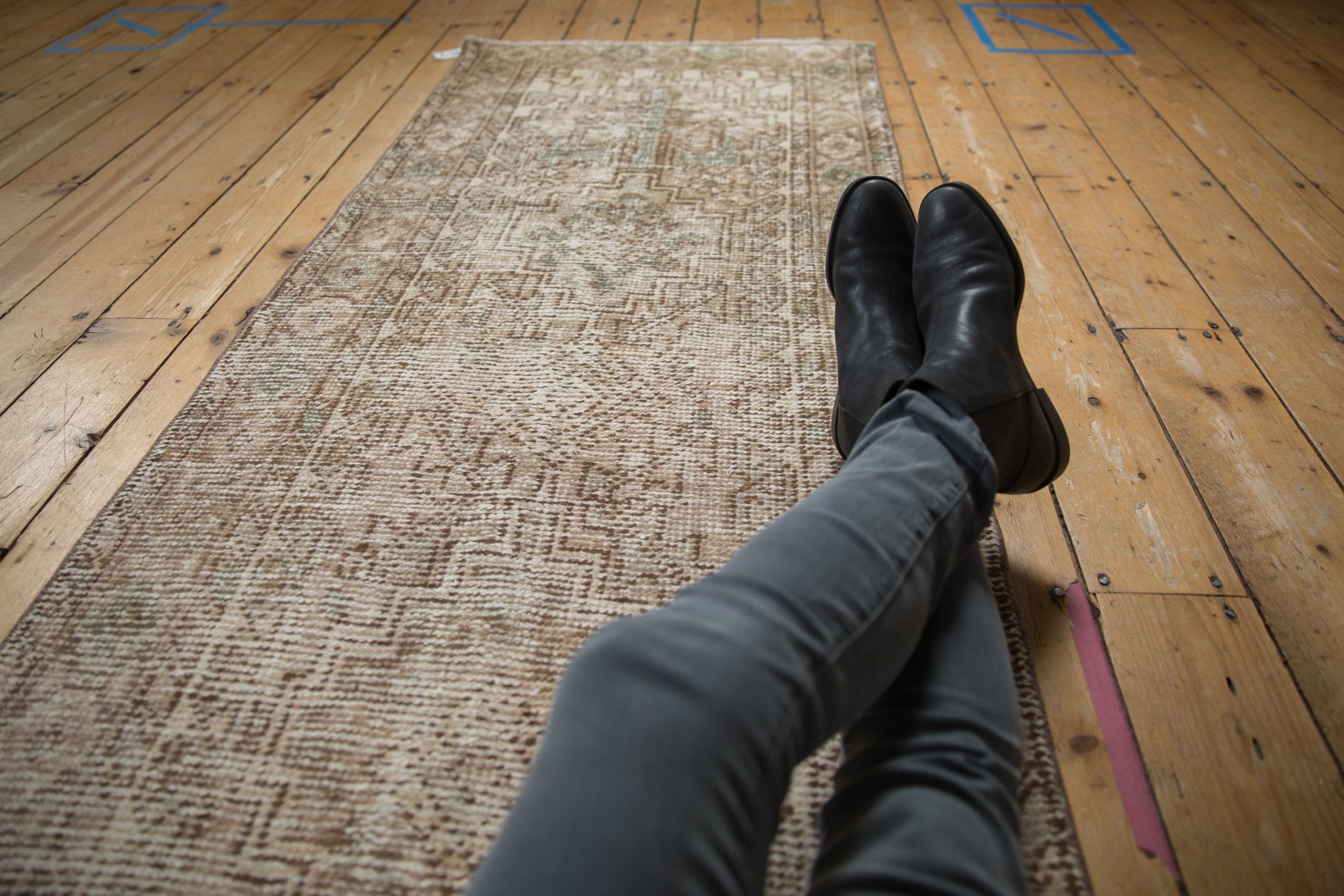 2.5x10.5 Vintage Distressed Oushak Rug Runner // ONH Item 9804 Image 1