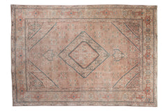 6.5x9.5 Vintage Distressed Tabriz Carpet // ONH Item 9807