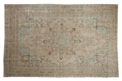 6x9.5 Vintage Distressed Tabriz Carpet // ONH Item 9811