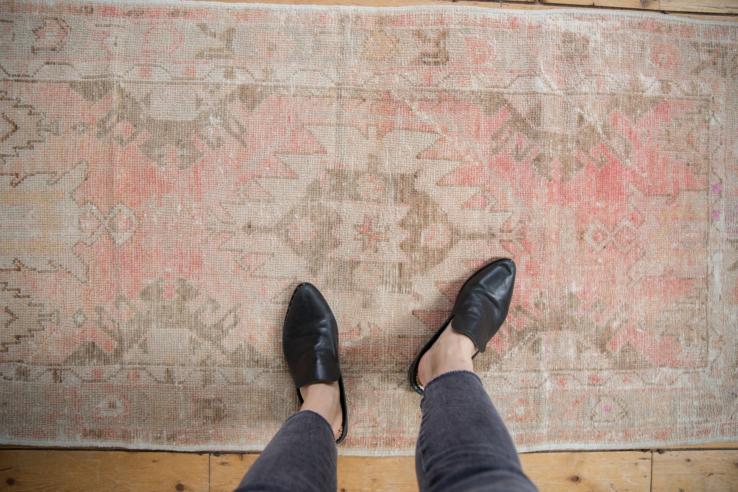 2.5x5 Vintage Distressed Oushak Rug Runner // ONH Item 9813 Image 1