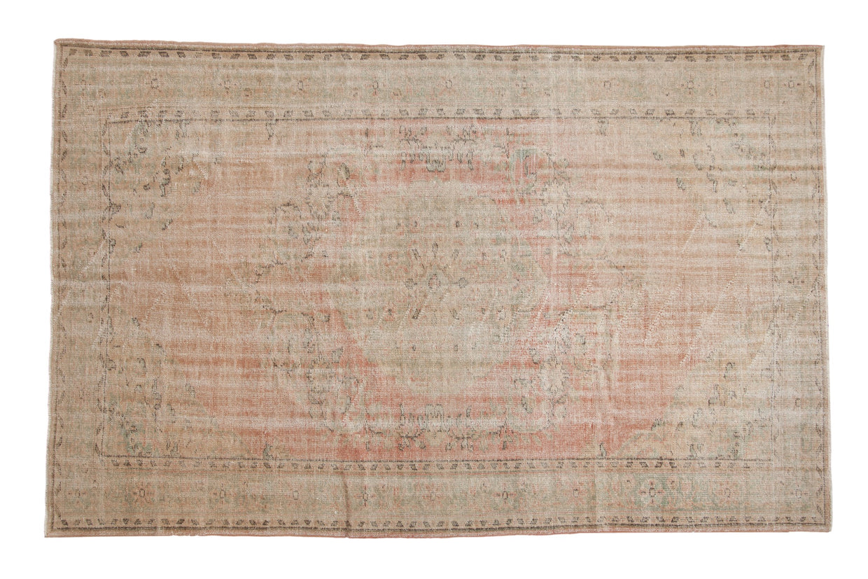 6x9.5 Vintage Distressed Oushak Carpet // ONH Item 9850
