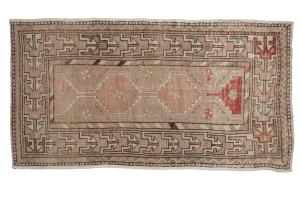 2.5x5 Vintage Distressed Oushak Rug Runner // ONH Item 9867