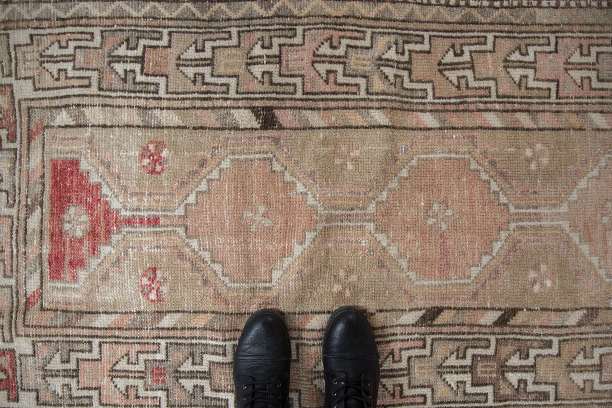 2.5x5 Vintage Distressed Oushak Rug Runner // ONH Item 9867 Image 1