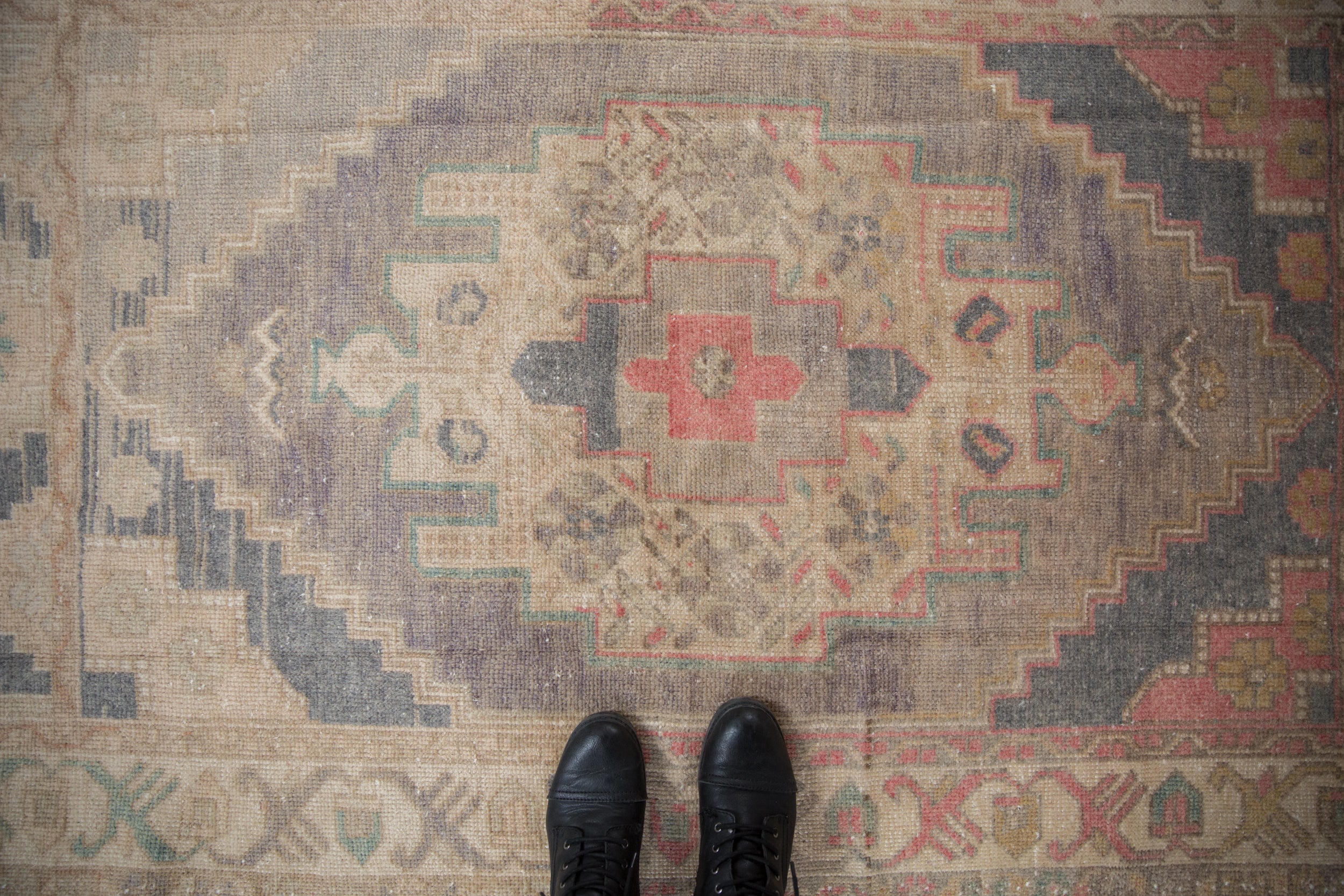 3.5x6.5 Vintage Distressed Oushak Rug // ONH Item 9869 Image 1