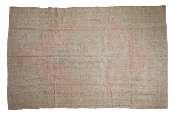 6x9.5 Vintage Distressed Oushak Carpet // ONH Item 9873