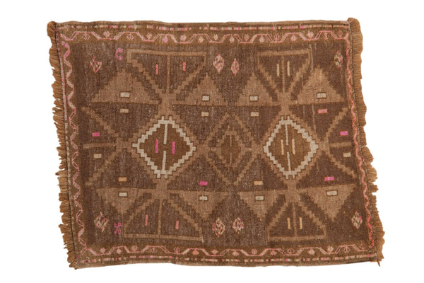 3x3.5 Vintage Distressed Kars Square Rug // ONH Item 9874