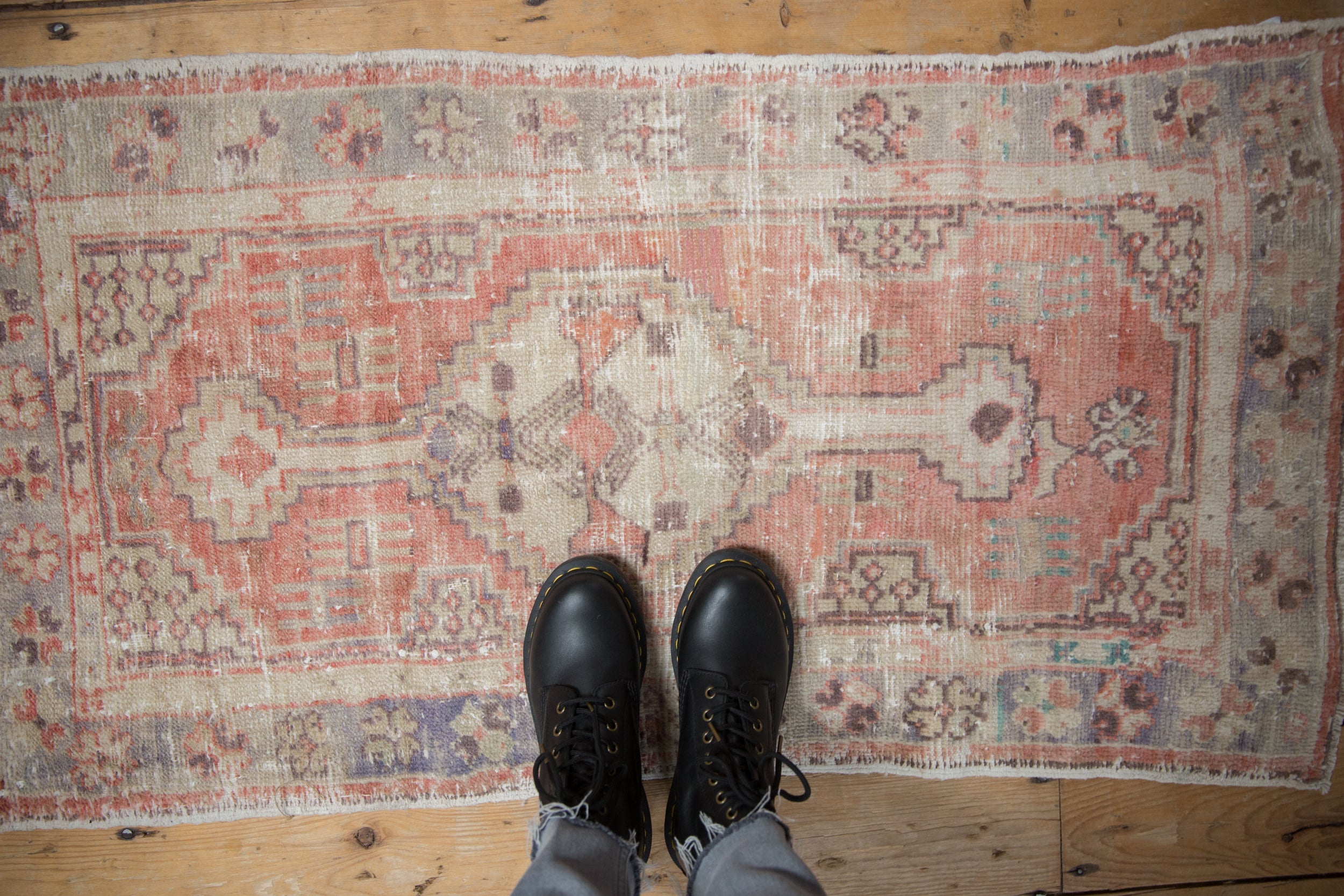 2x4 Vintage Distressed Oushak Rug Runner // ONH Item 9877 Image 1