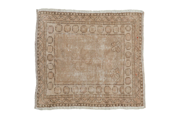2x2 Vintage Distressed Oushak Square Rug Mat // ONH Item 9878