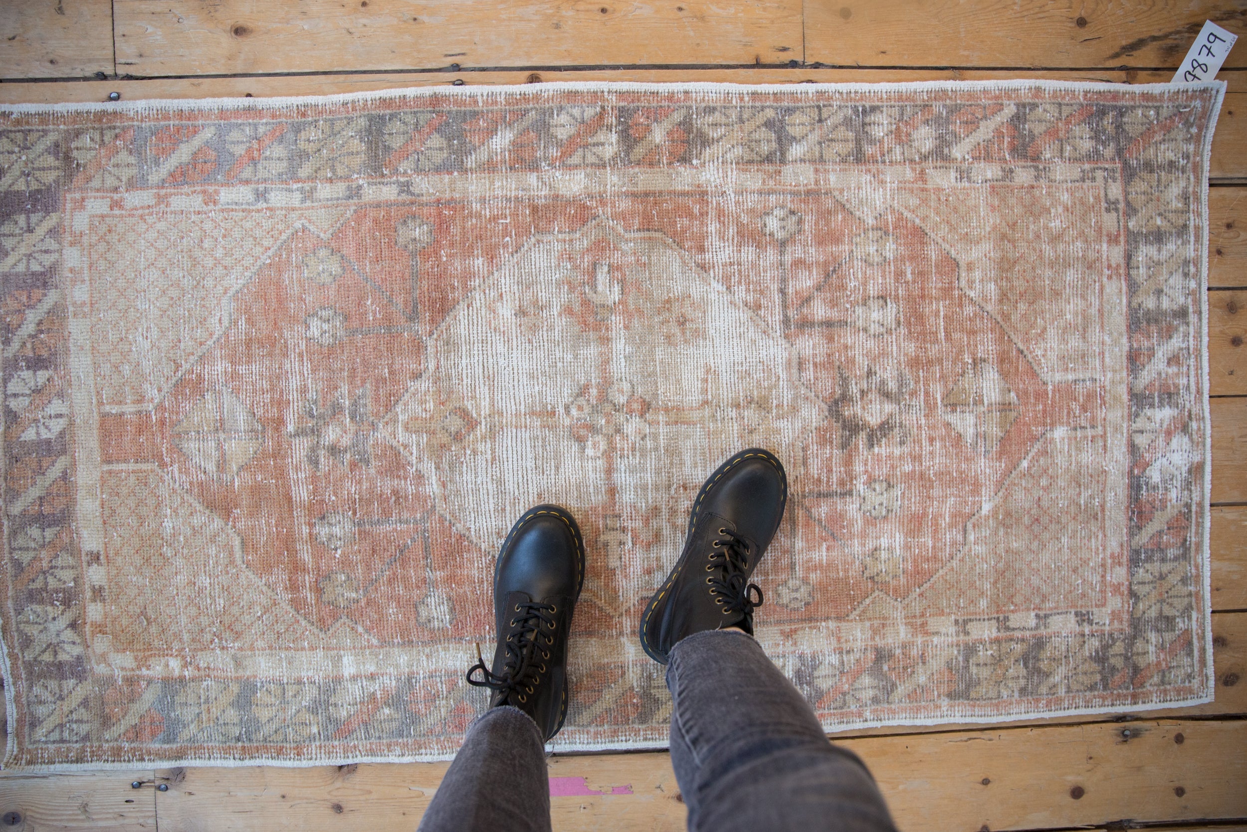 2.5x5 Vintage Distressed Oushak Rug Runner // ONH Item 9879 Image 1