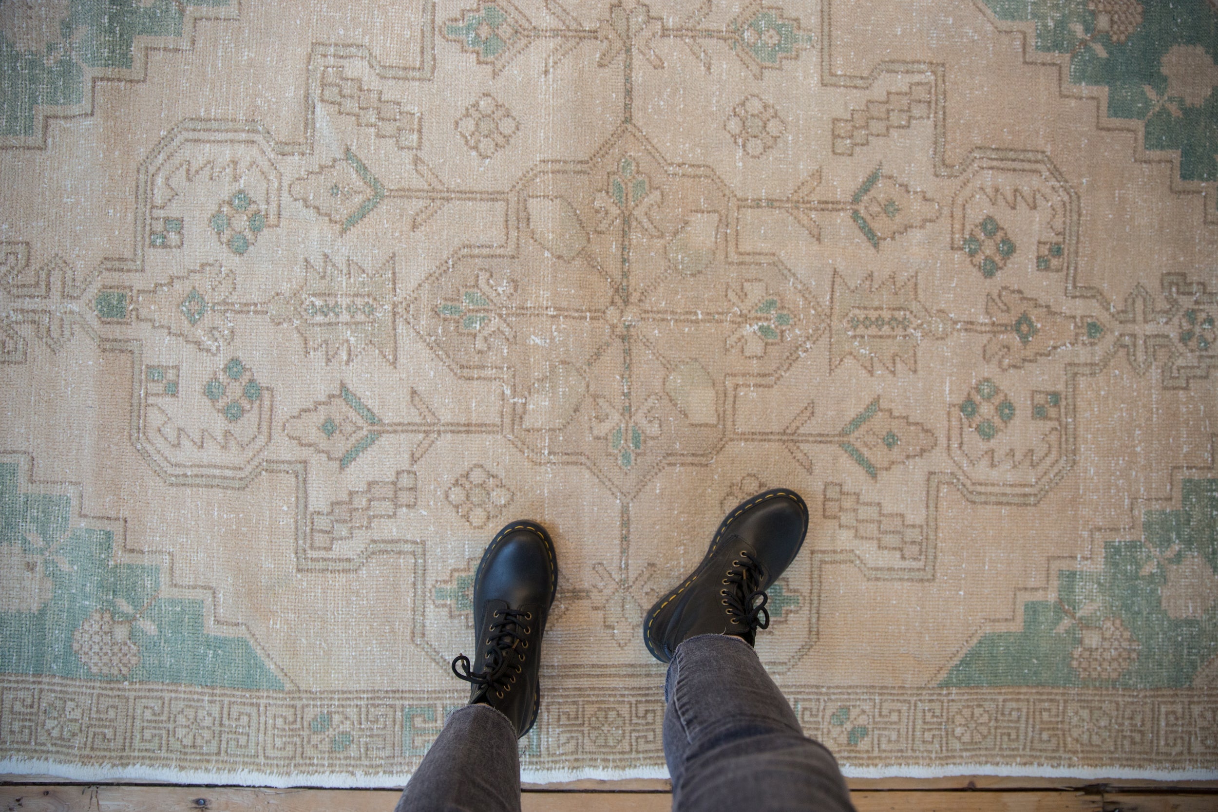 4x8 Vintage Distressed Oushak Rug Runner // ONH Item 9888 Image 1