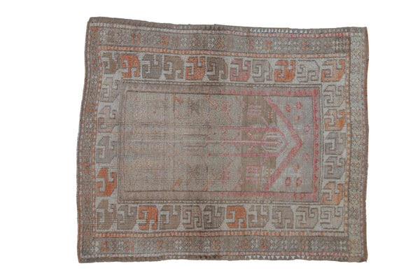 3x3.5 Vintage Distressed Oushak Square Rug // ONH Item 9892