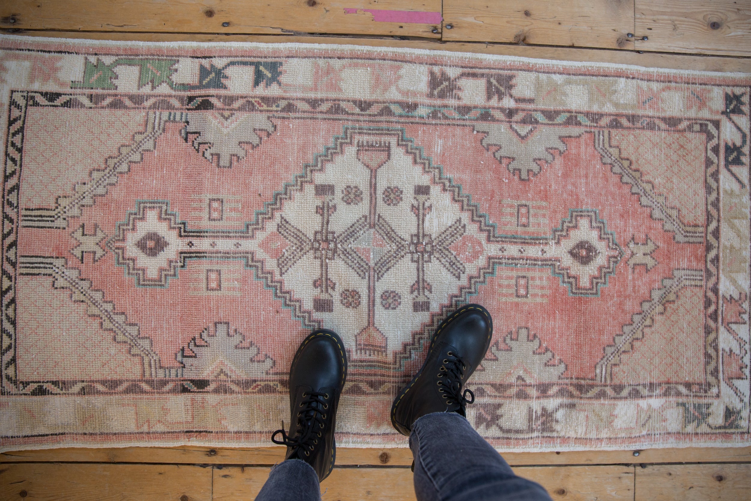 2.5x5.5 Vintage Distressed Oushak Rug Runner // ONH Item 9893 Image 1