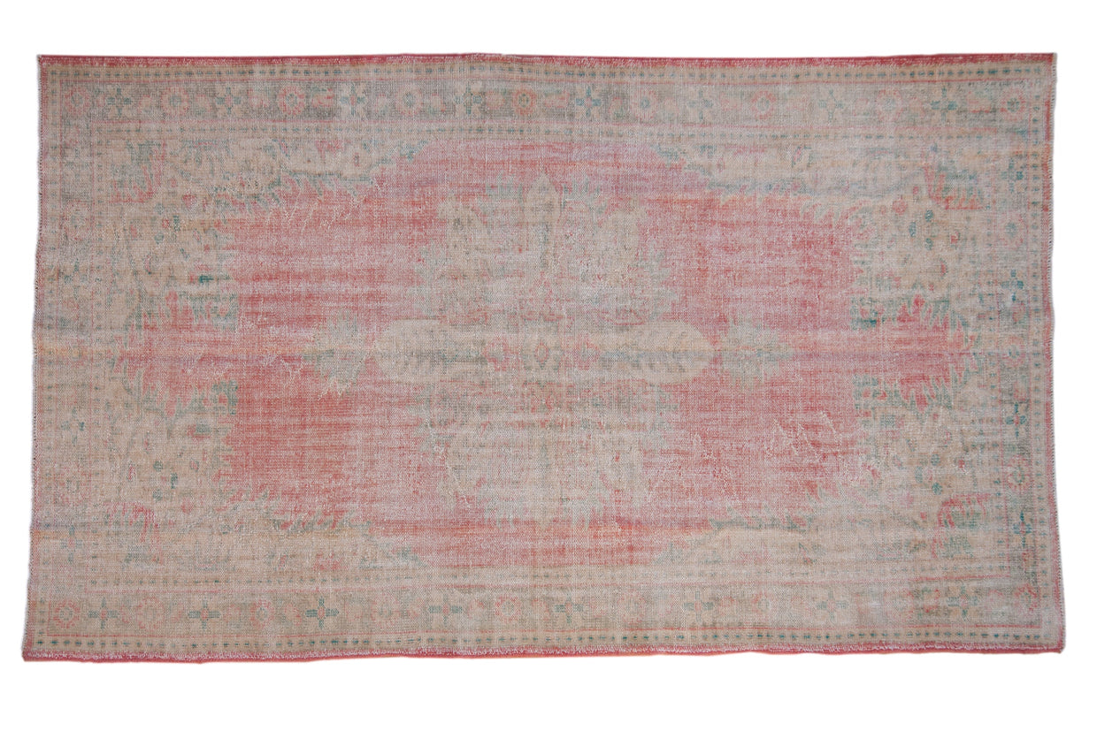 5.5x9.5 Vintage Distressed Oushak Carpet // ONH Item 9896