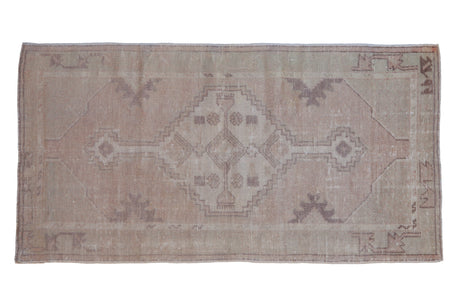 2.5x5 Vintage Distressed Oushak Rug Runner // ONH Item 9904