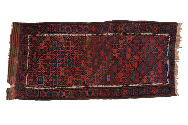 3x6.5 Vintage Belouch Rug Runner // ONH Item 9917