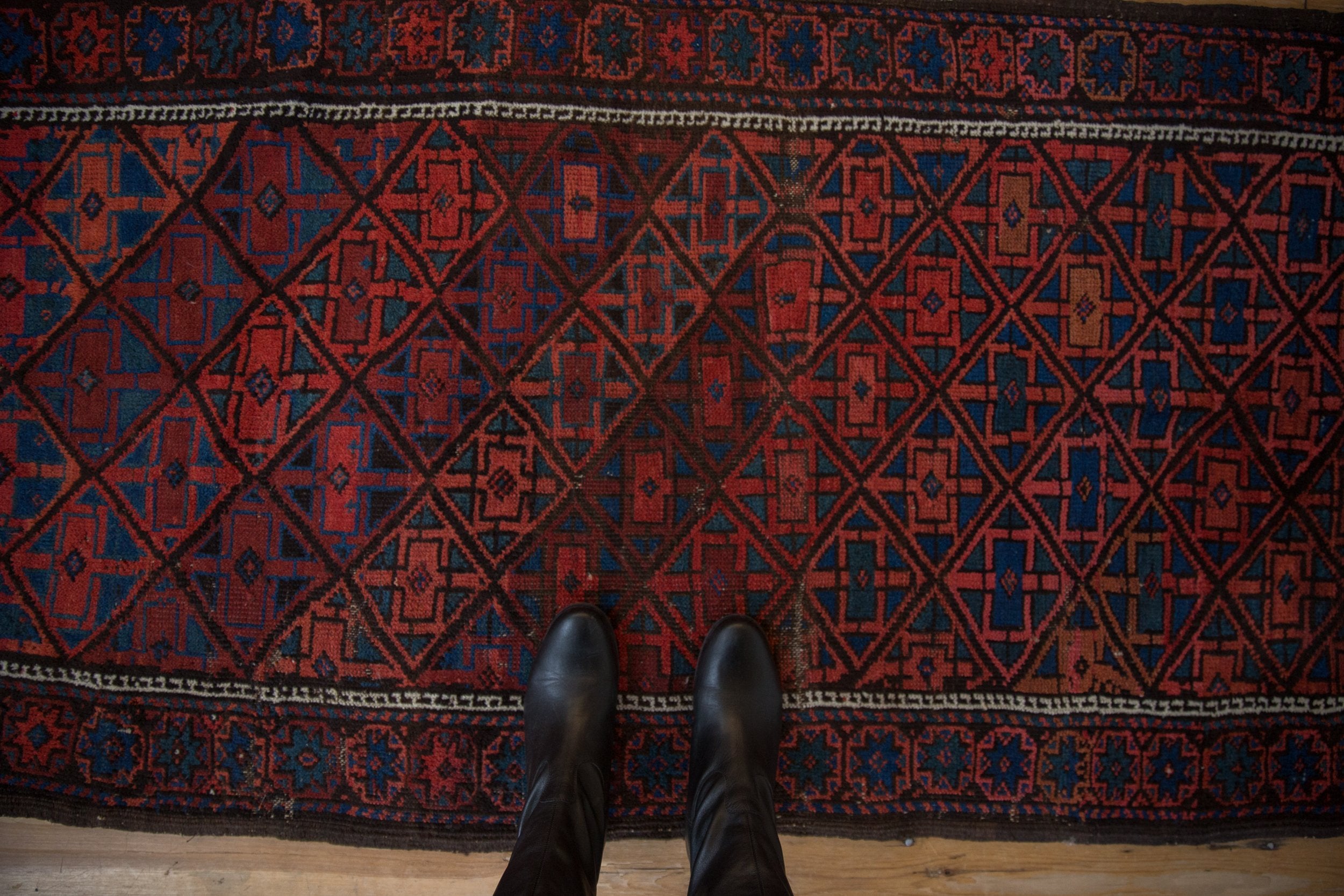 3x6.5 Vintage Belouch Rug Runner // ONH Item 9917 Image 1