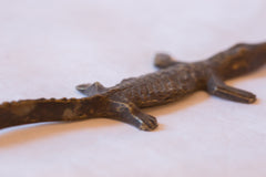 Vintage African Bronze Casting of Crocodile // ONH Item AB00112 Image 6