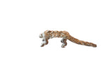 Vintage African bronze pangolin sculpture with textured scales and aged patina.
