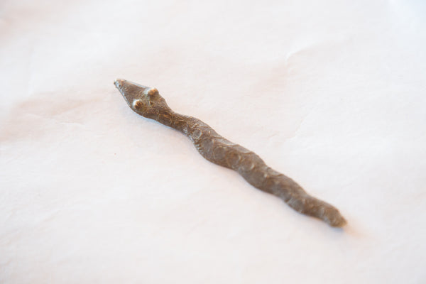 Vintage African Bronze Casting of Snake with Dots // ONH Item AB00125 Image 2