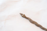 Detail of handmade African bronze snake casting, showing textured surface and raised dots.