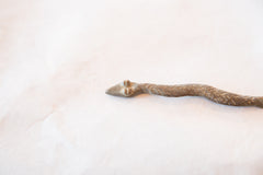 Vintage African Bronze Casting of Snake with Lines // ONH Item AB00126 Image 1